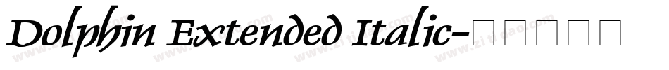 Dolphin Extended Italic字体转换
